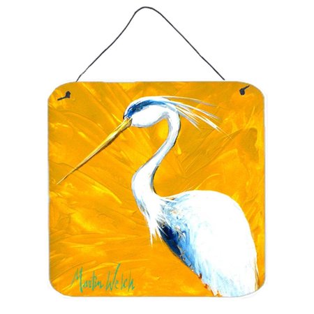 JENSENDISTRIBUTIONSERVICES Bird - Blue Heron Col Mustard Aluminium Metal Wall Or Door Hanging Prints MI1715514